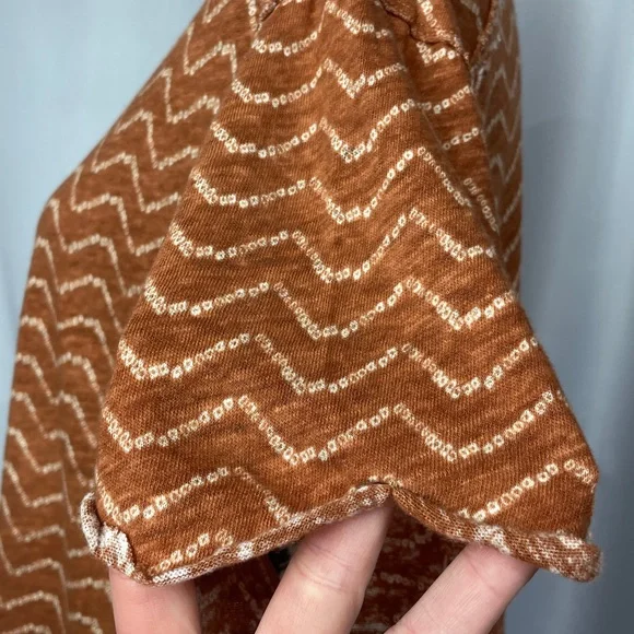 NWT Small Free People Bali Backpacker Tee Rust Combo - Picture 6 of 12